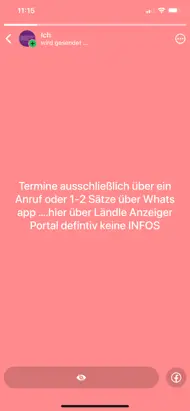 nur über whats app info 