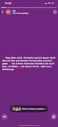 nur über whats app info 