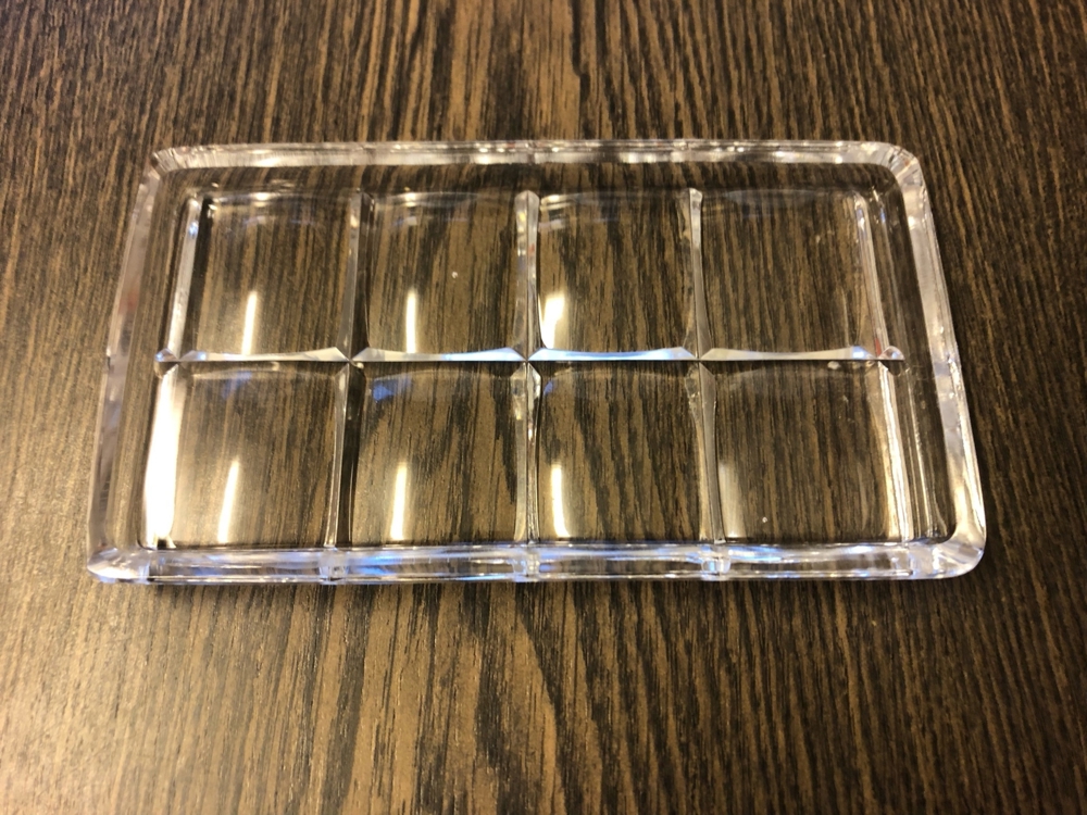 rechteckige Glasschale