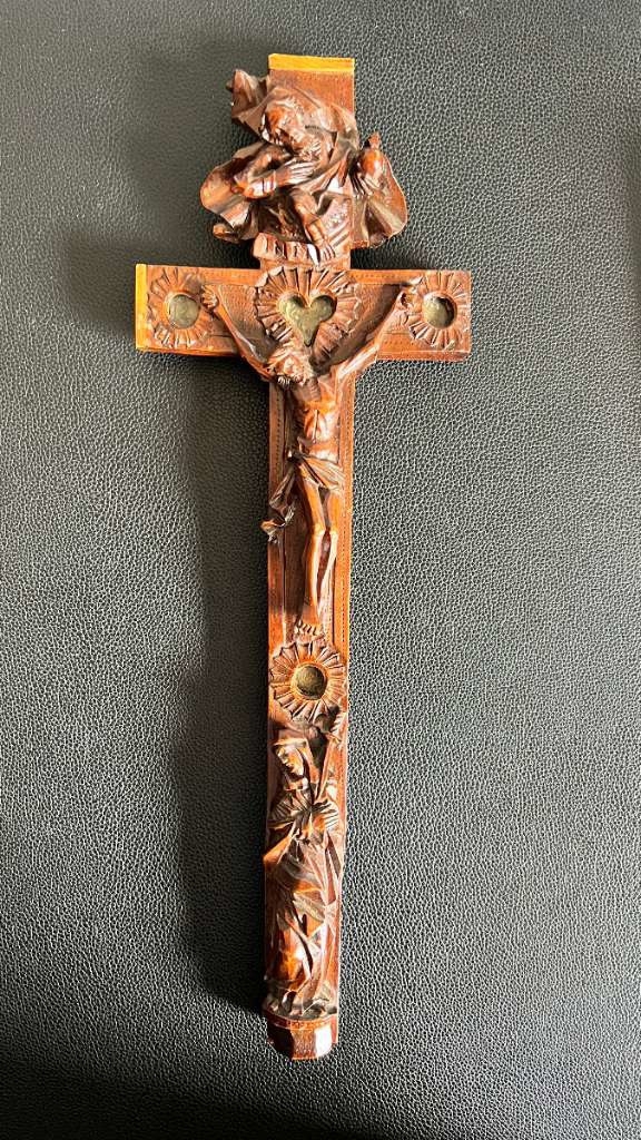 Antikes Reliquienkreuz Kruzifix (18. Jahrhundert)