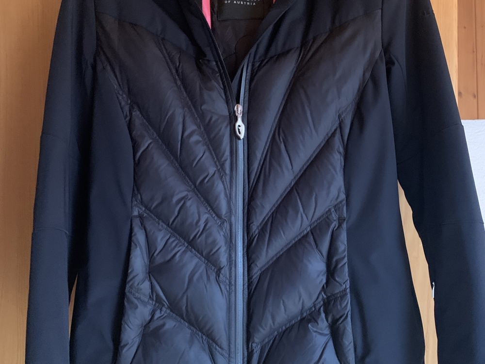 Allsport Ski Winterjacke Gr. 38 40 schwarz mit Swarovski am Rücken