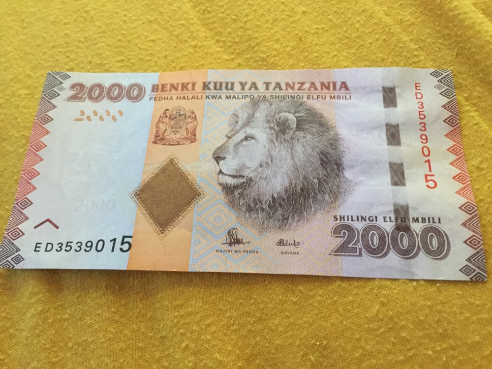 2000 Shilling Banknote zu verkaufen