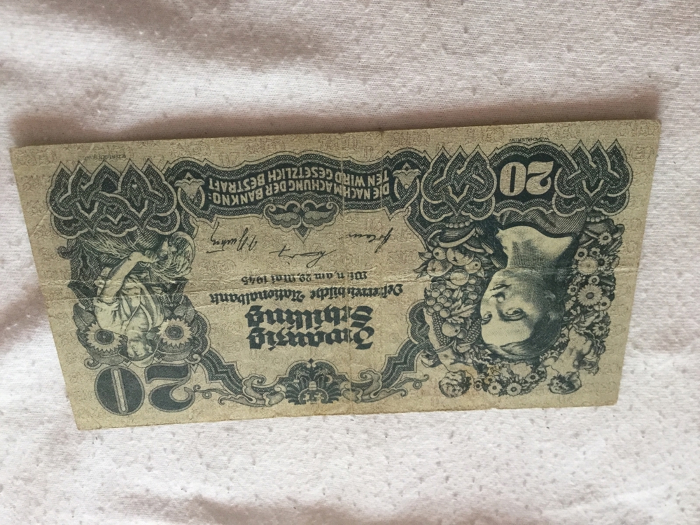 20 Schilling Banknote 1945 zu verkUfen