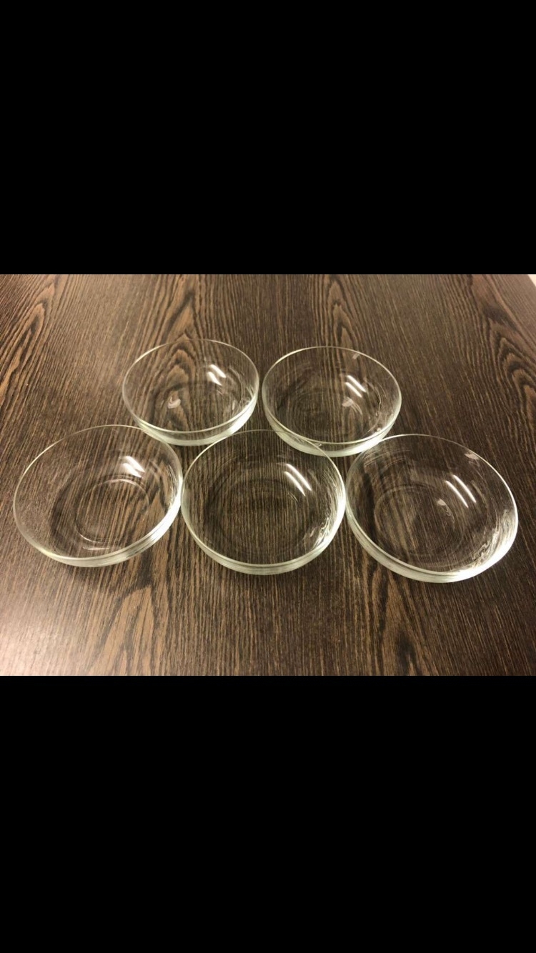 Vintage: 5 Glasschalen
