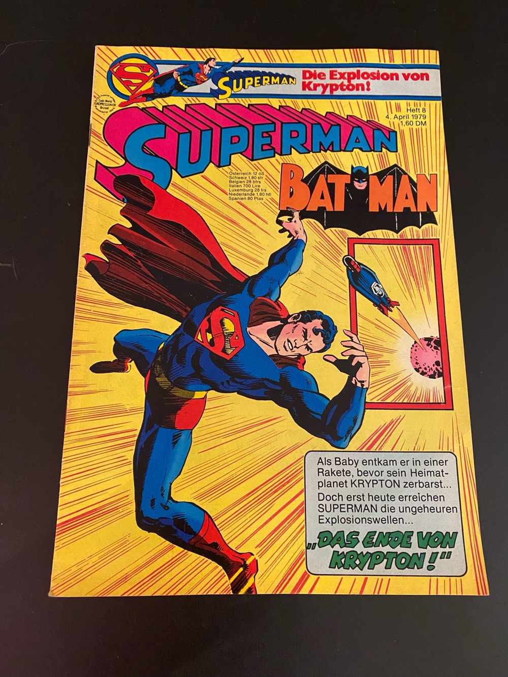 Comic Superman 1979 die Explosion von Krypton
