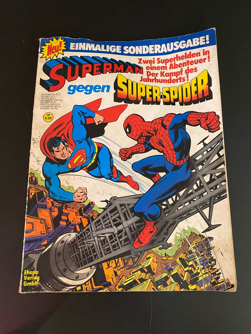 Comic Superman gegen Super Spider RARITÄT