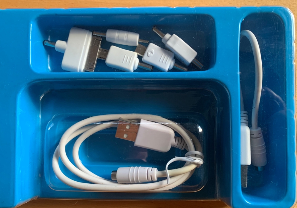 USB-Adapter-Set, weiß, 2 Kabel, 7 Teile