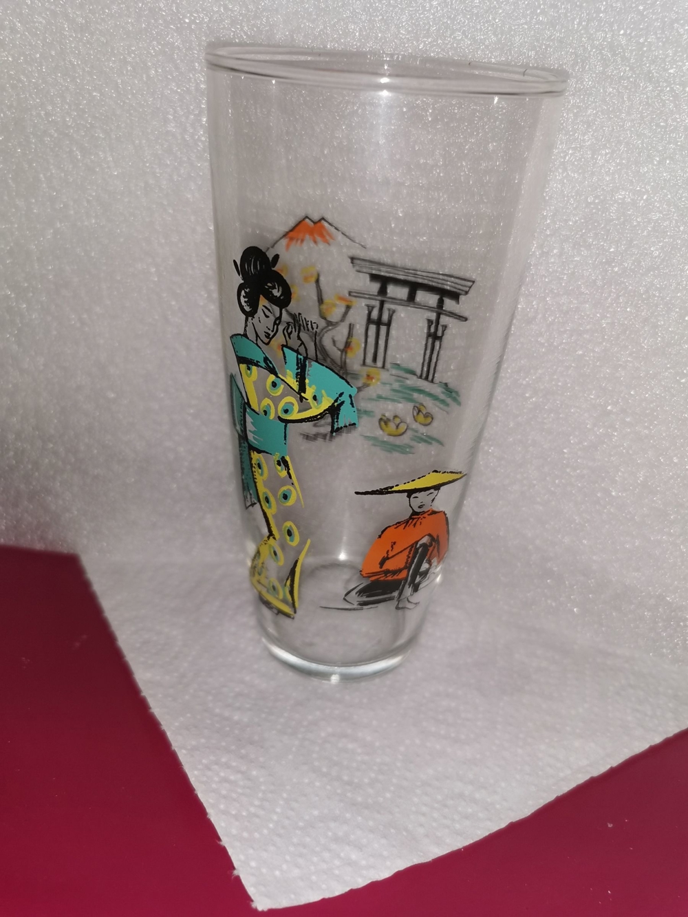 Trinkglas mit japanischen Motiven Geisha etc. 0,25 ltr.