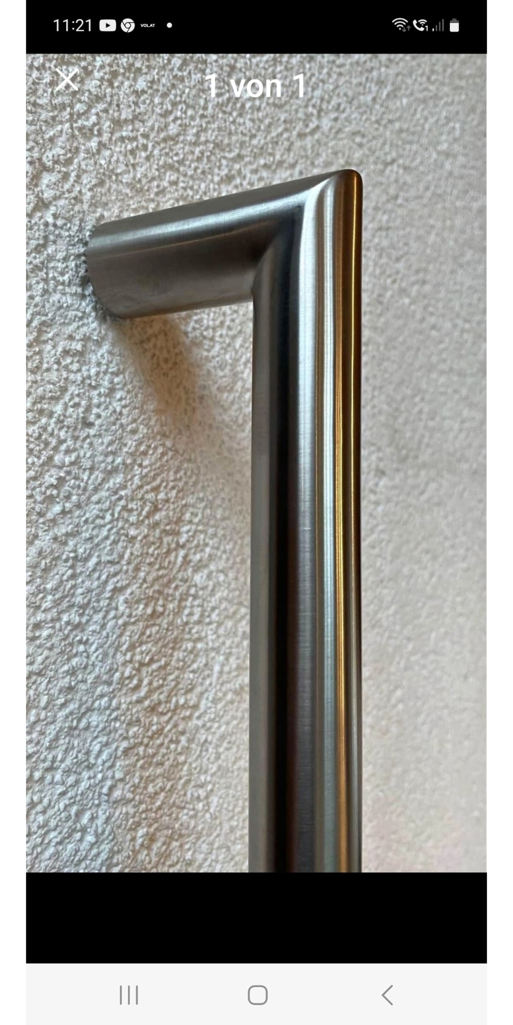 Gehrungs-Stoßgriff für Haustüre oder Glastüren