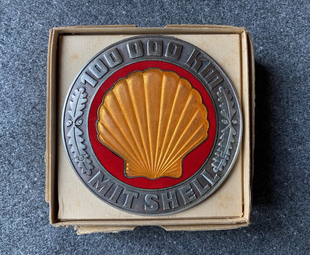 SHELL Plakette "100 000 km mit SHELL"