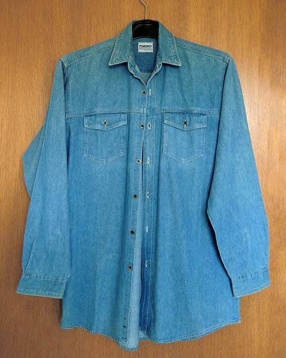 Damenbluse ca. Gr. 38 - Gr. 40, (Gr. 164 - Gr. 176) oversized, Jeansbluse, Hemdbluse, Jeans Bluse, 