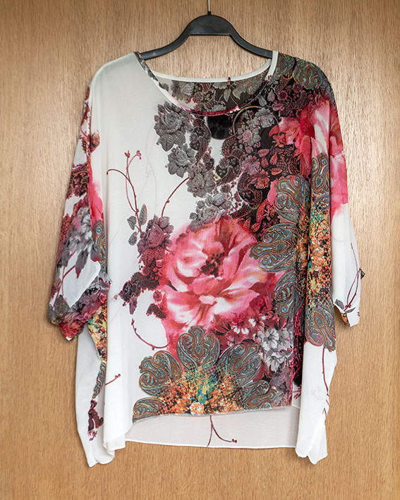 weite Damenbluse ca. Gr. 38 - Gr. 42, Bluse, Shirt 