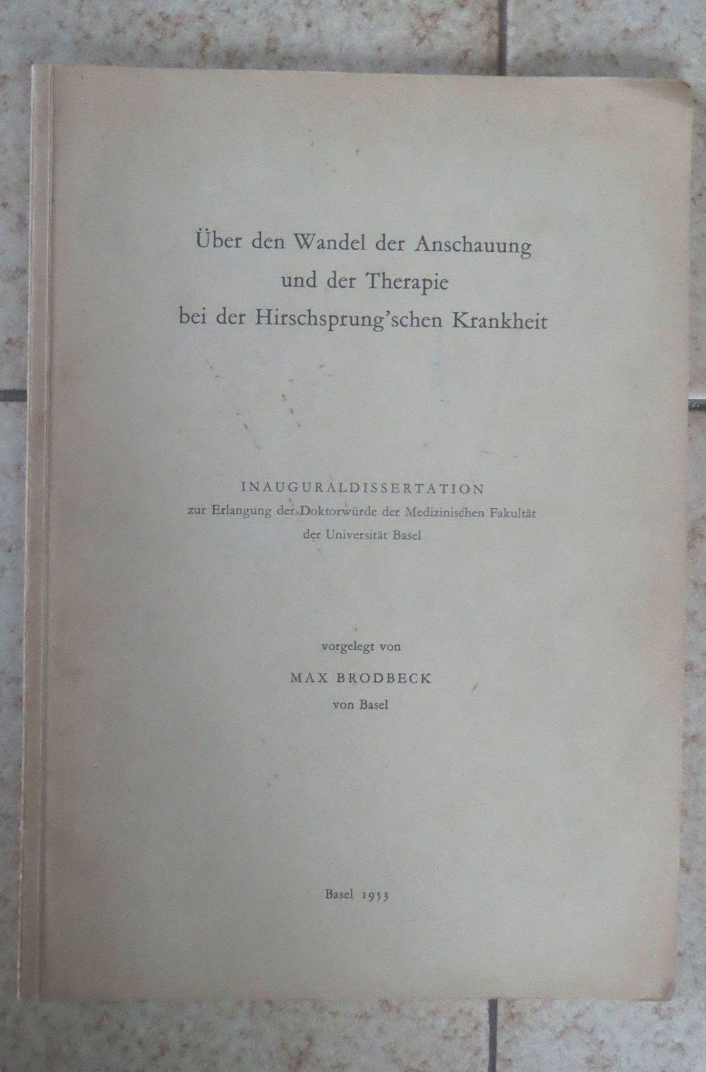 Über den Wandel der Anschauung und der Therapie bei der Hirschsprungschen Krankheit