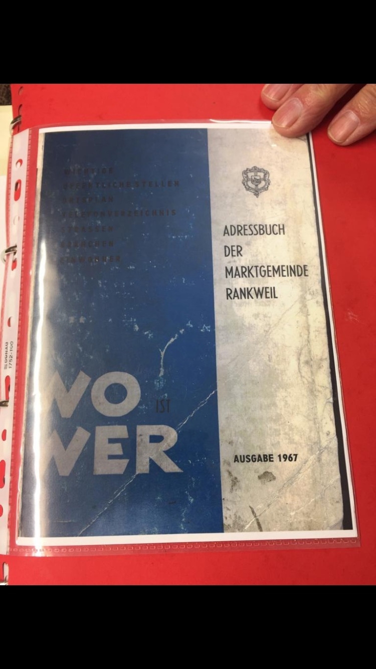 Suche Adressbücher Rankweil 1967 und 1953