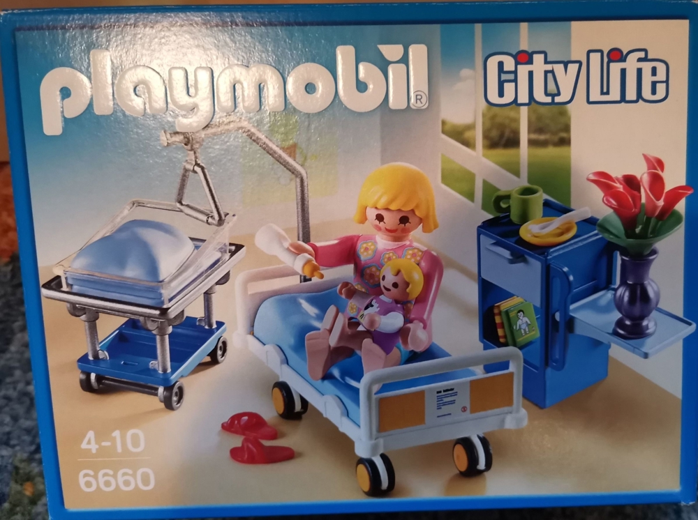 Playmobil City Life Krankenzimmer mit Babybett!