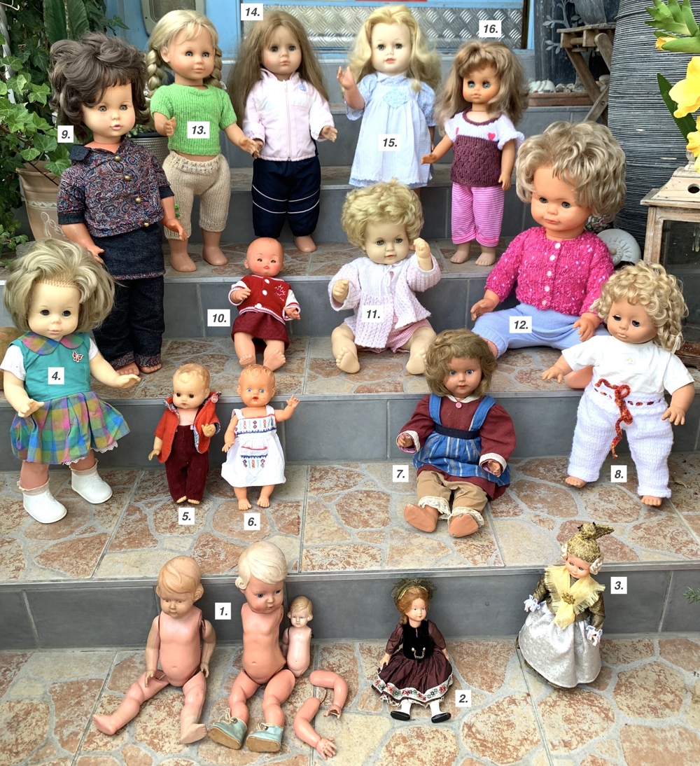 herrliche Puppen, sehr alte antike Puppen, Porzellanpuppen, Spielpuppen