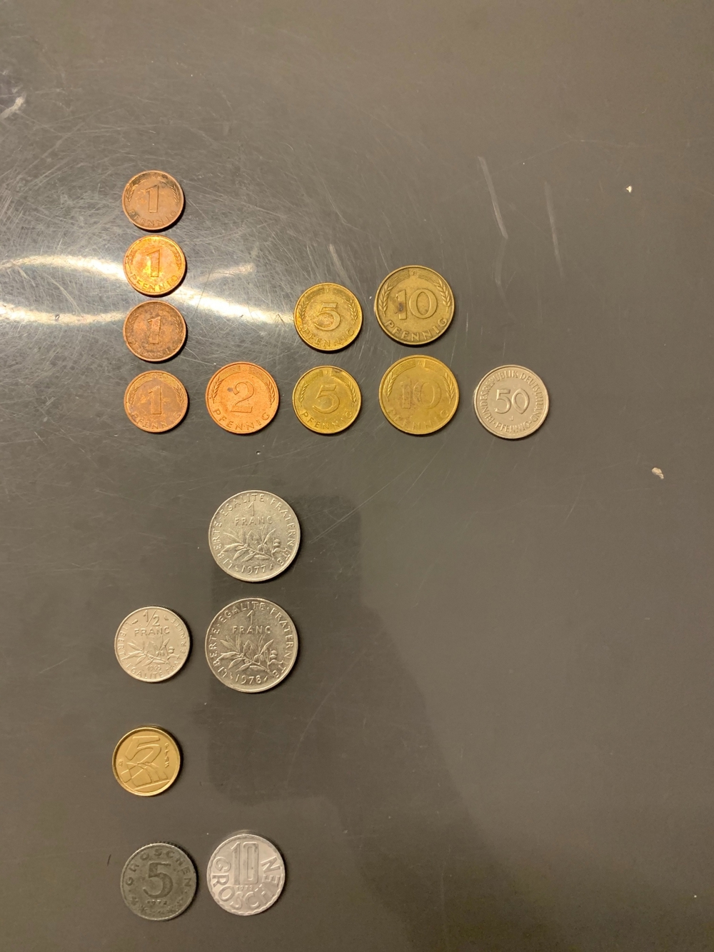 Alte Geldmünzen Münzen Münze, Deutsche Mark, Österreichische Schilling etc