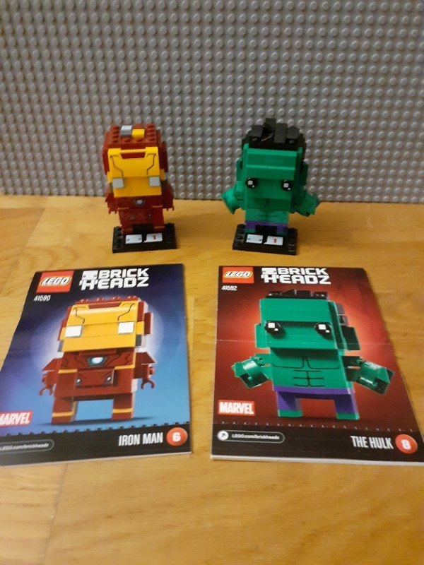 Lego Brick HeadZ Hulk 41592 Iron man 41590