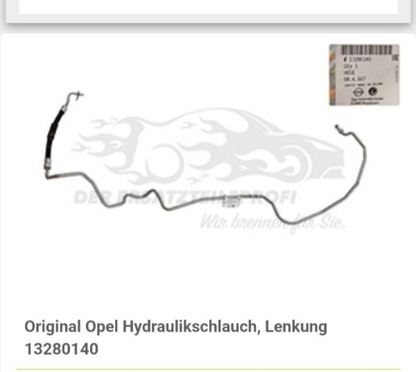 Servolenkung Hydraulikschlauch für Opel insignia