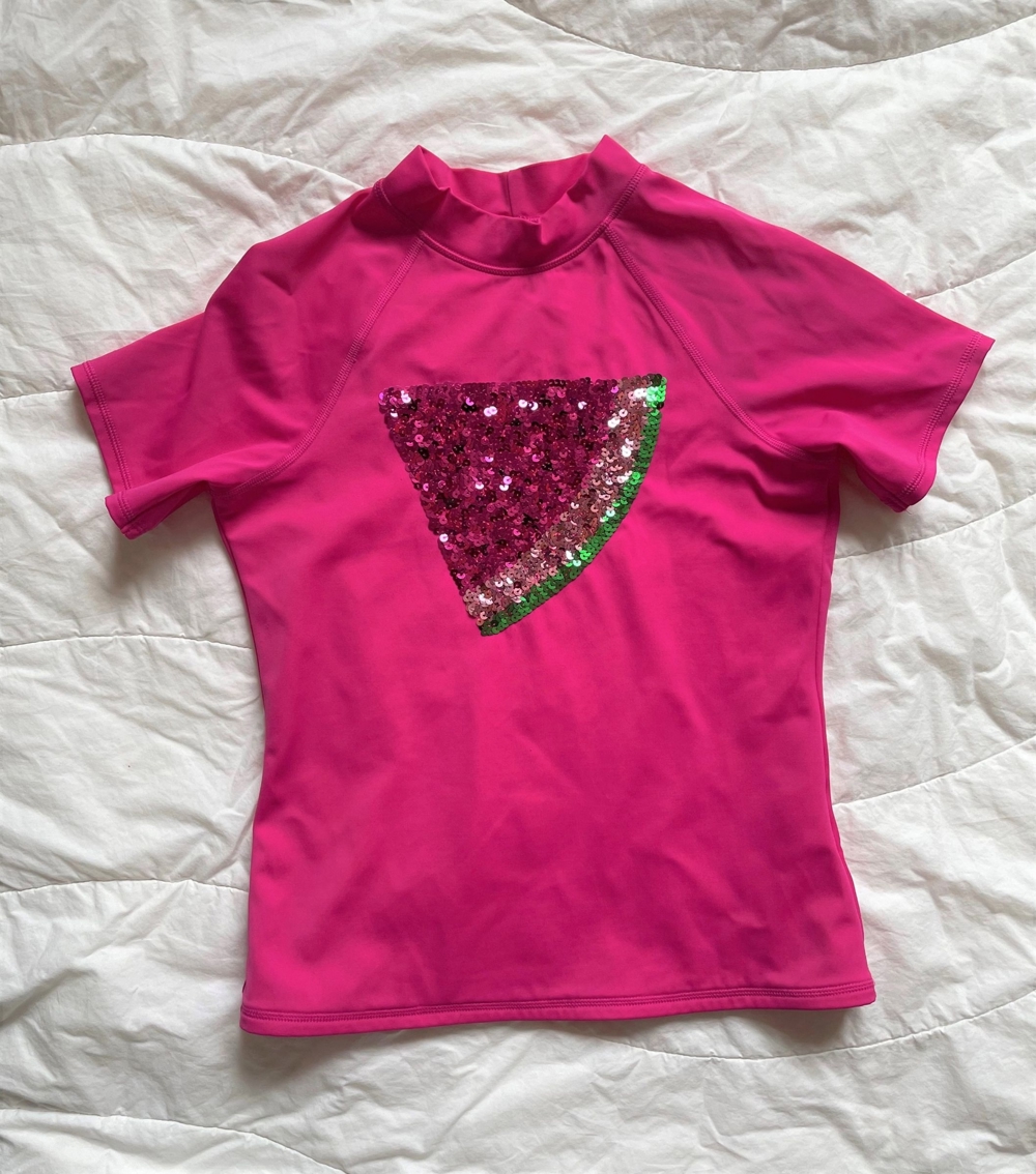 Kurzärmeliges Badeshirt  Sunsafe-Shirt für Mädchen