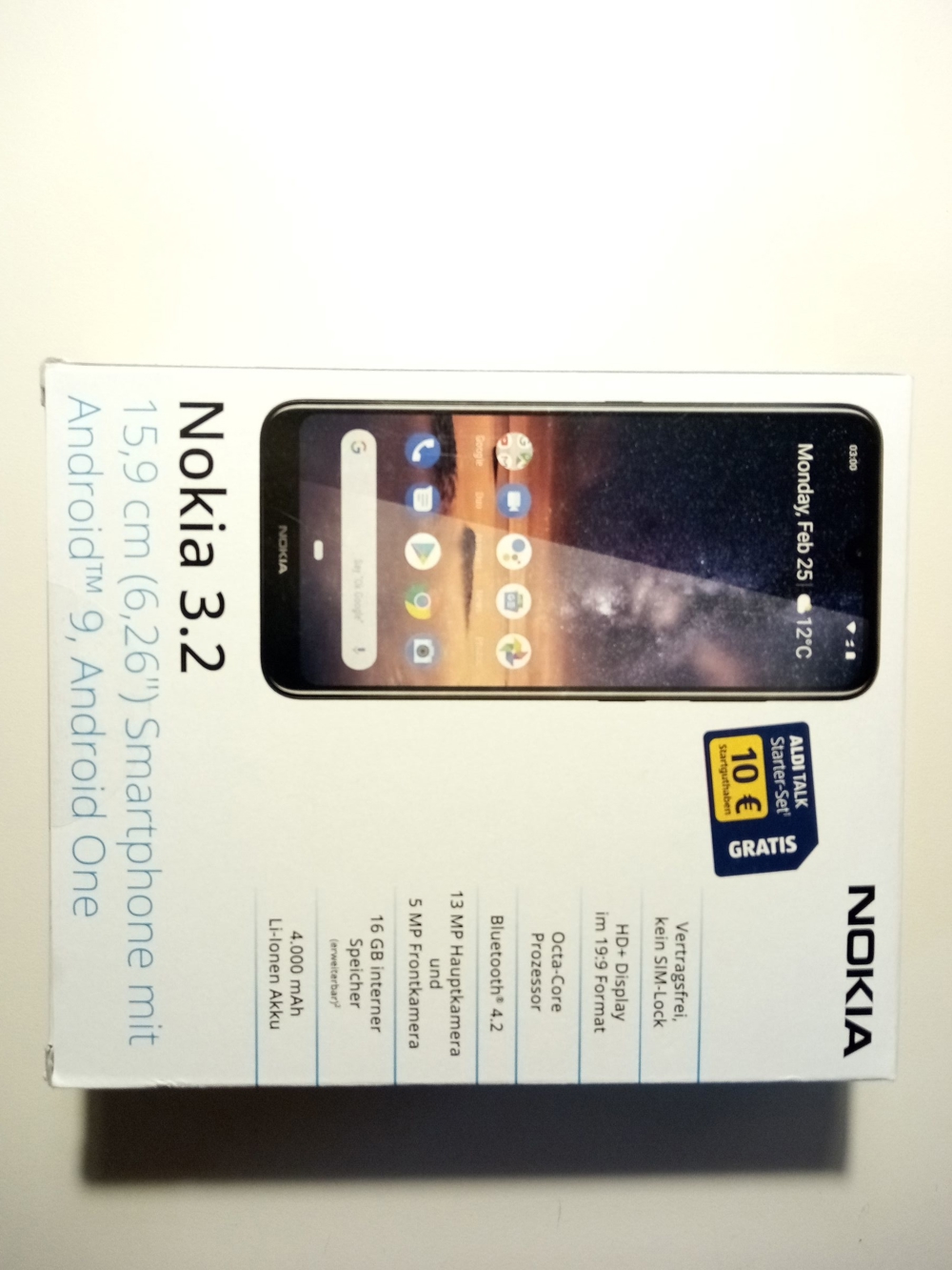 Nokia 3.2 neuwertiges smartphone Dual SIM mit original Verpackung und Zubehör