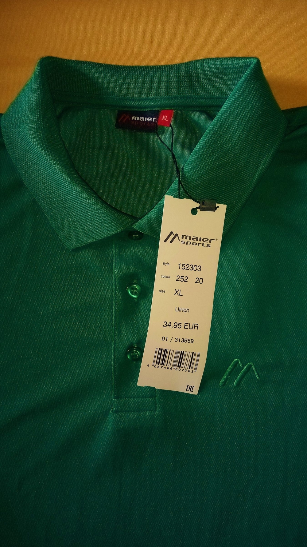 Funktionsshirt Polo-Shirt von Maier Sports, Größe M, L und XL. neu, zum halben Preis