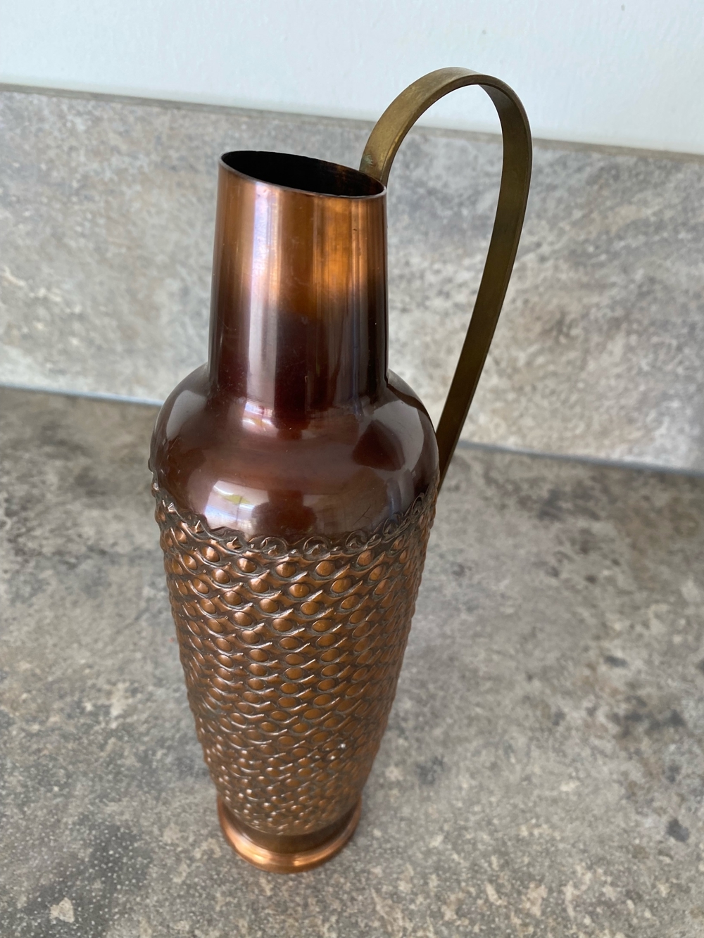 Vase aus den 60ern Messing/ Kupfer