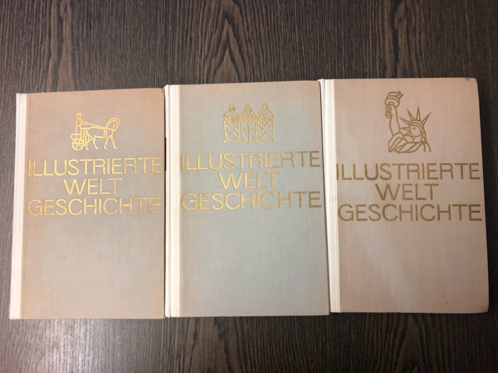Rarität: Illustrierte Weltgeschichte, 3 Bände, 1958