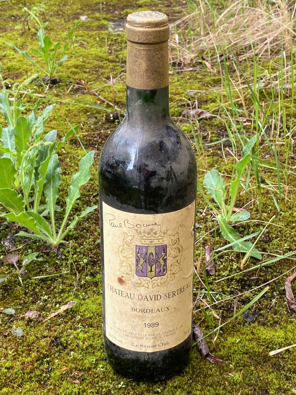 5 Flaschen Chateau David Sertreau Bordeaux, 1989