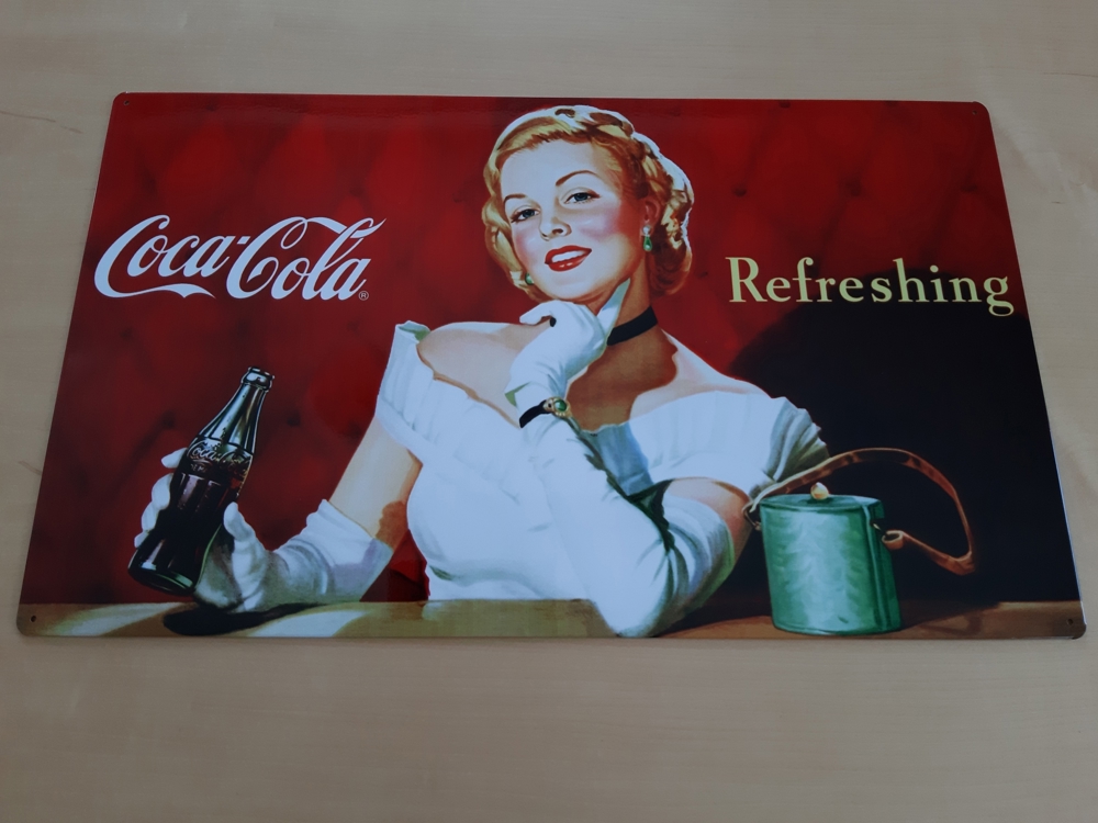 "Coca- Cola" Blechschild, neu