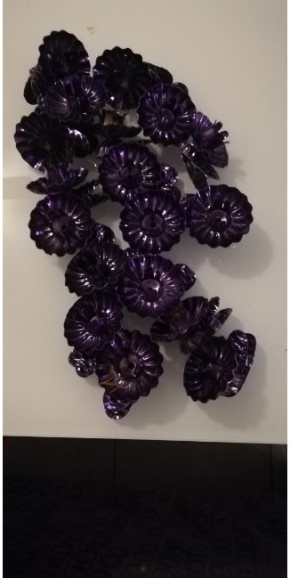 Christbaum Kerzenhalter violett 18 Stück