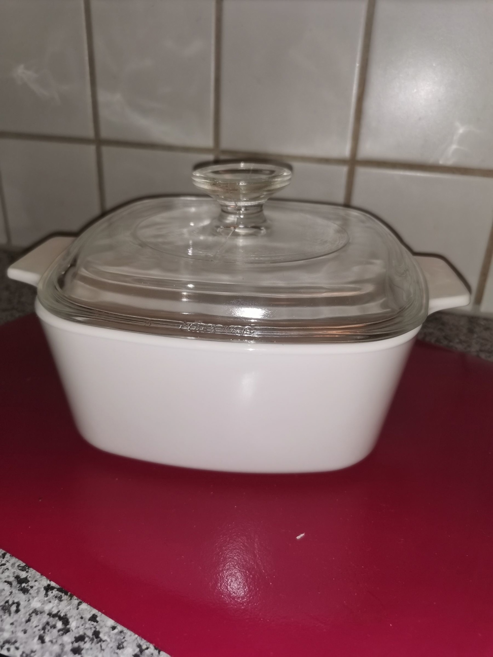 Casserole Marke Corning Ware m. Glasdeckel Pyrex A 7 C 1,5 ltr.