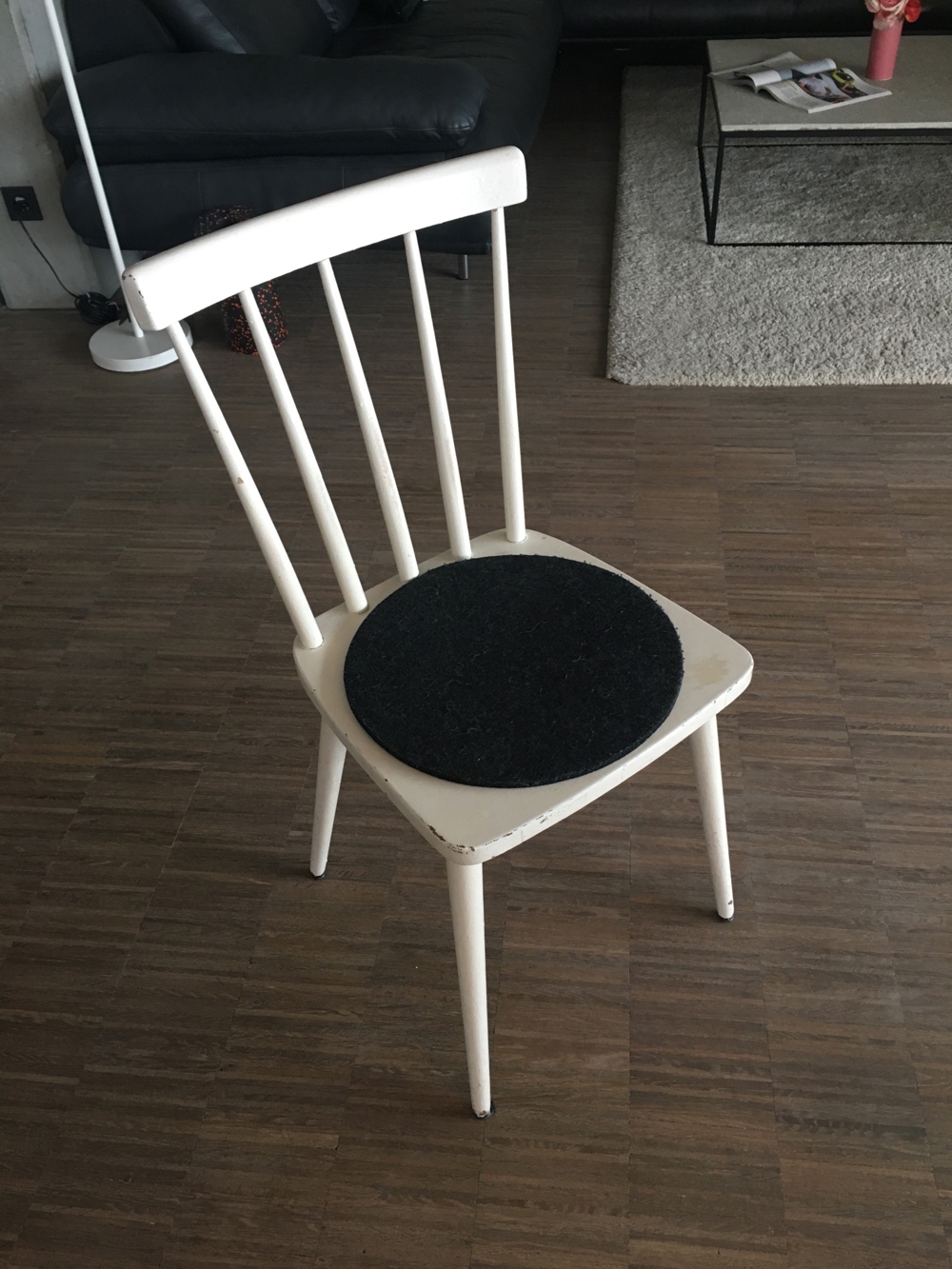 Stuhl, von Ventilator Dornbirn, Holz, cremeweiß