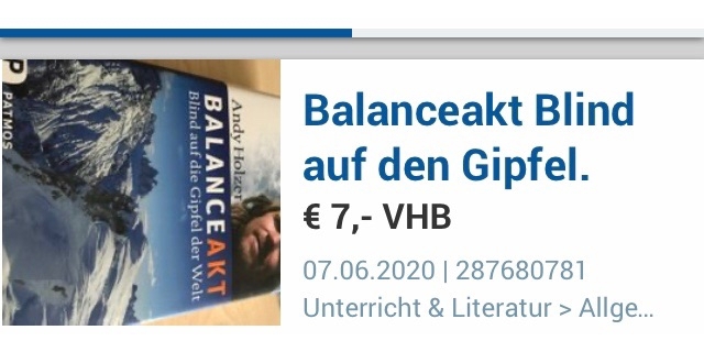 Balanceakt, Blind auf dem Gipfel