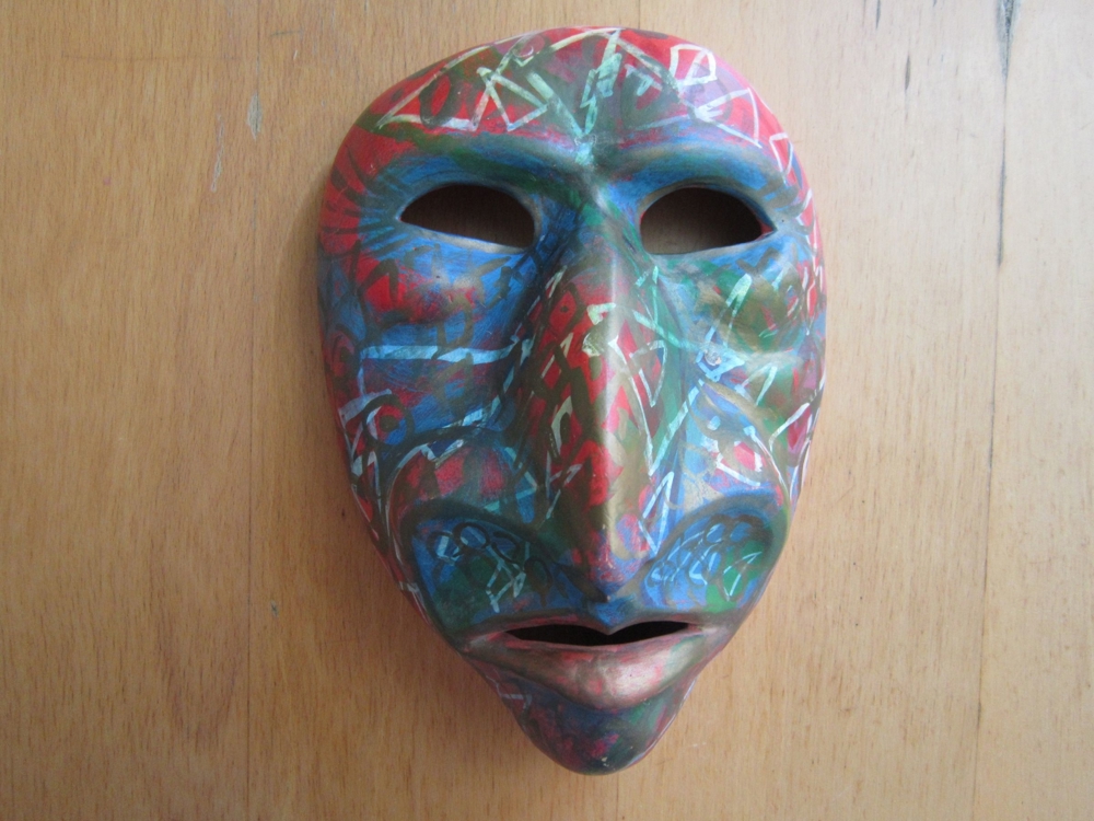 Ausgefallene Wandmaske - Keramik - 25cm x 18cm
