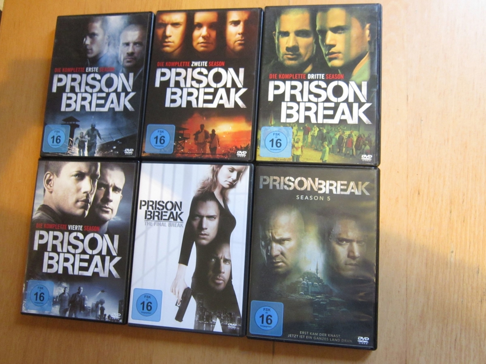 Prison Break - Staffel 1+2+3+4+5+The Final Break - Dvd Boxen