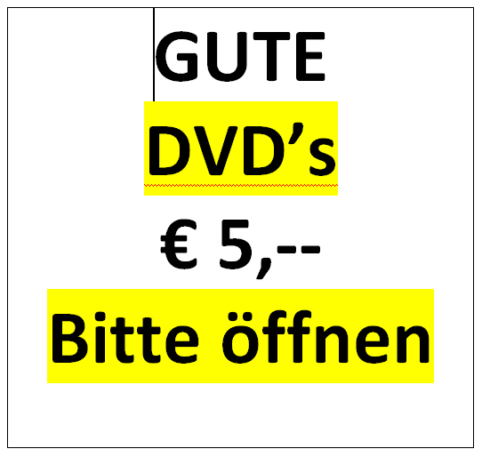Versch. DVDs. ! ! EUR 5, --  Stk. Topzustand
