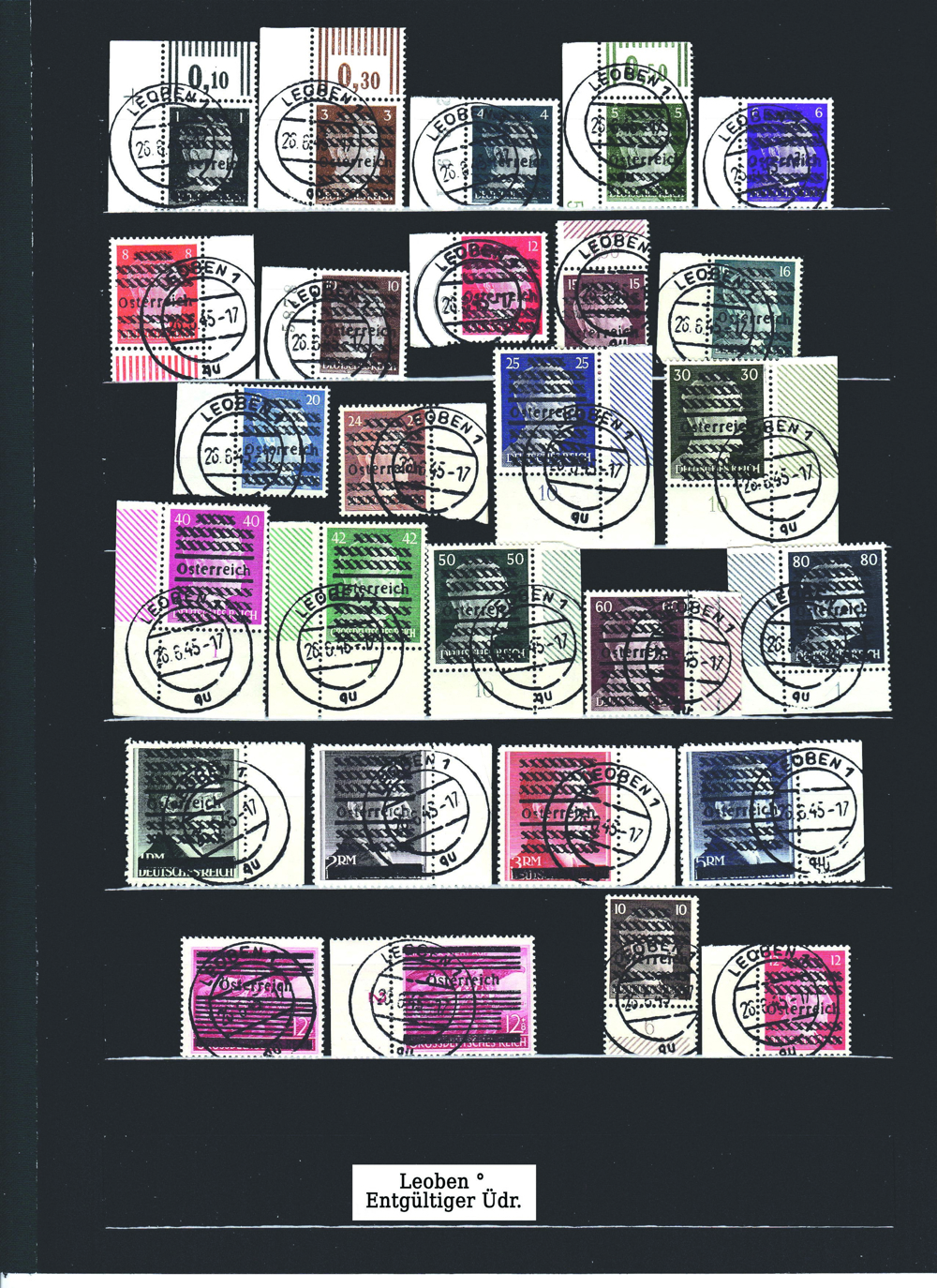 Briefmarken Ö Lokalausgaben Leoben mit Aufdruck ** oder Gestempelt