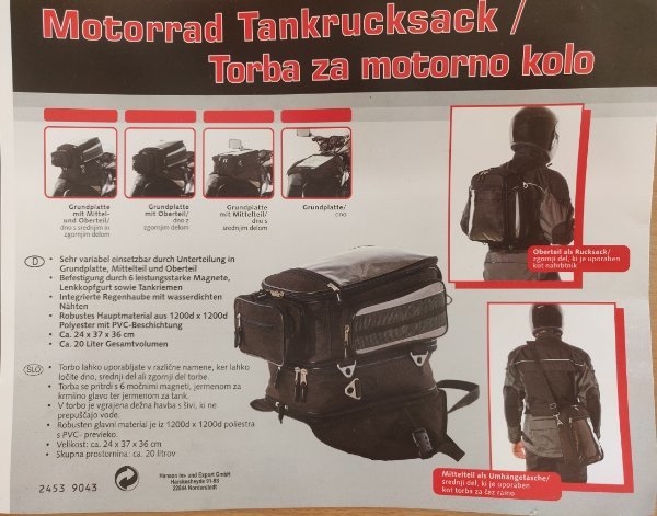 Motorrad Tankrucksack