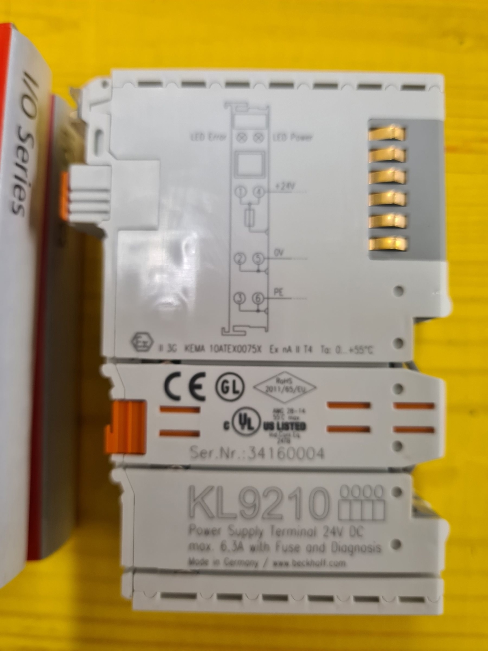 BECKHOFF KL9210 Potenzialeinspeiseklemme, 24 V DC, mit Diagnose und Sicherung