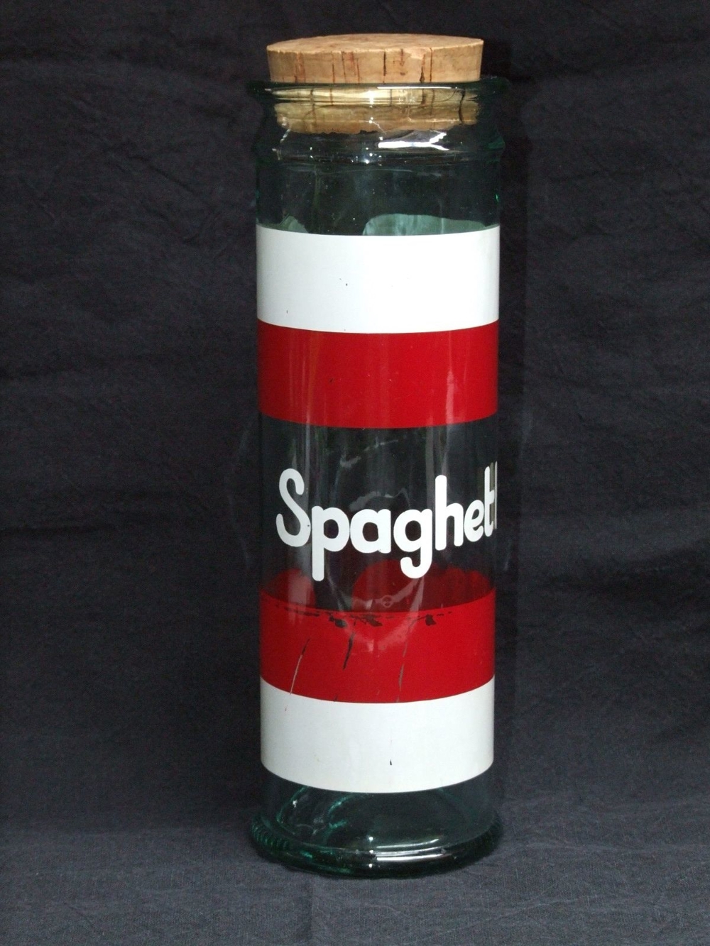 Glas Murano für Spaghetti Vorratsglas Glasbehälter Korkdeckel Vorratsdose Pasta Muranoglas