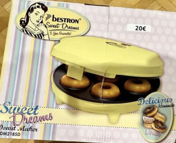 Mini donut maker gelb