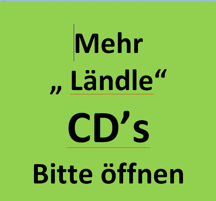 Mehr "Ländle" CDs EUR 10, -- Stk. Topzustand