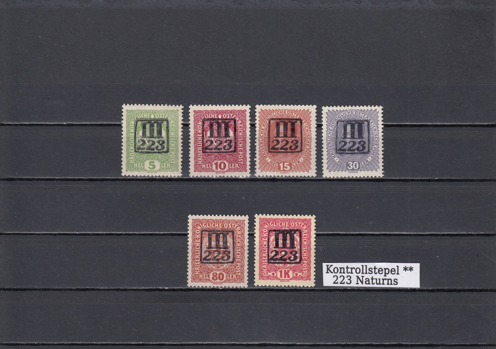 2 Briefmarkensätze Ö Lokalausgaben mit Kontrollstempel ** 60 Euro pro Satz