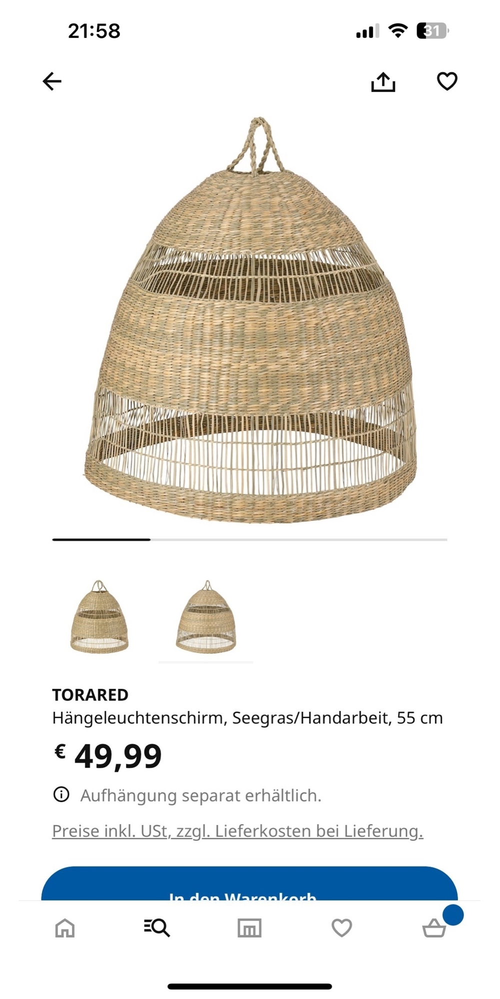Ikea Lampe Torared