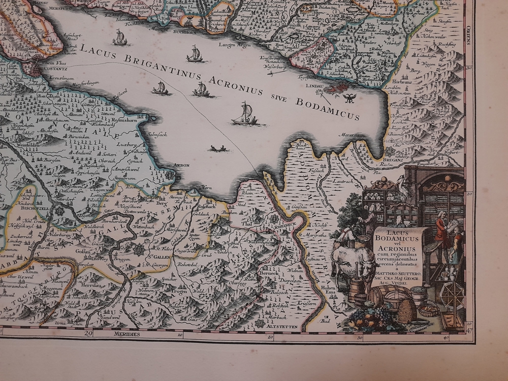 Landkarte Bodensee, Lacus Bodamicus 88.- 