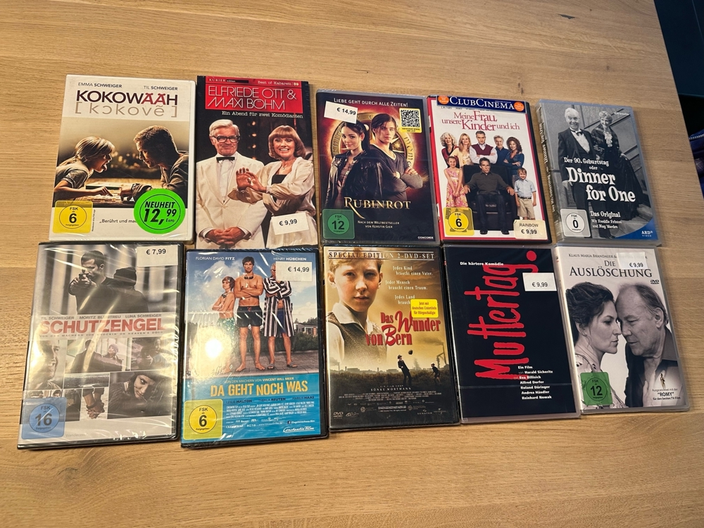 DVD's NEU, 10 Stk.