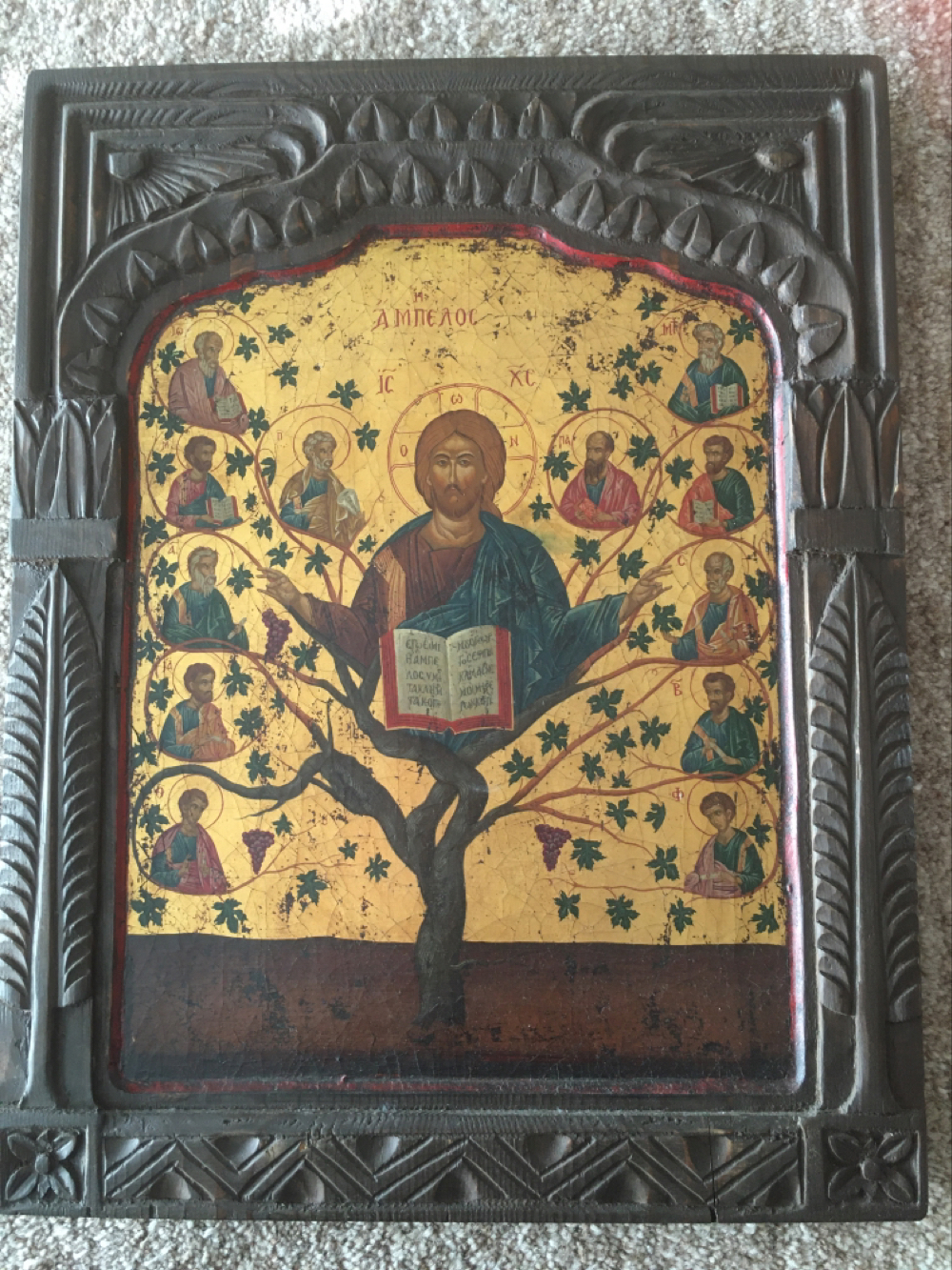 Byzantinische Ikone aus Aggelos Kreta
