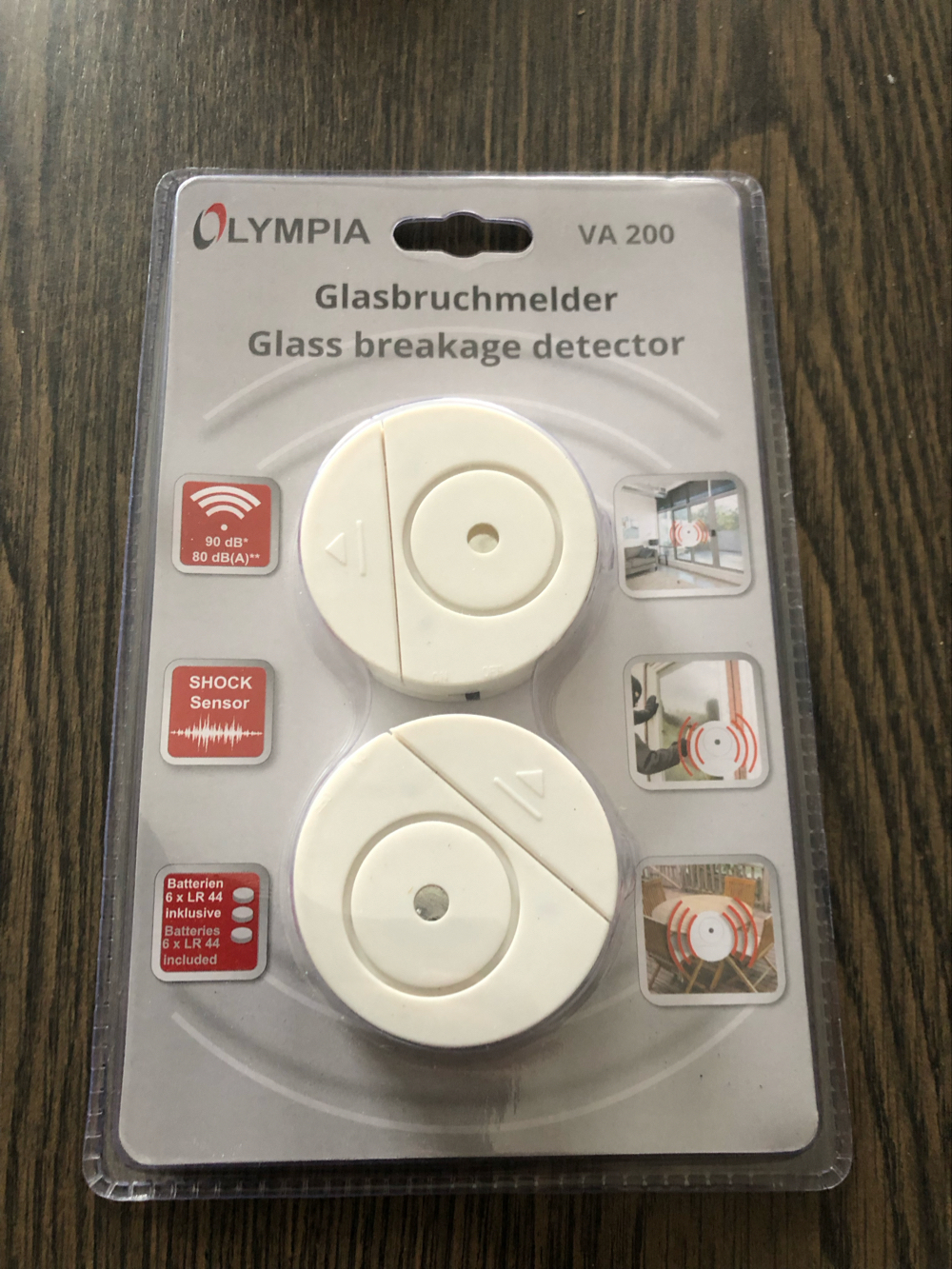 Olympia Glasbruchmelder, OVP