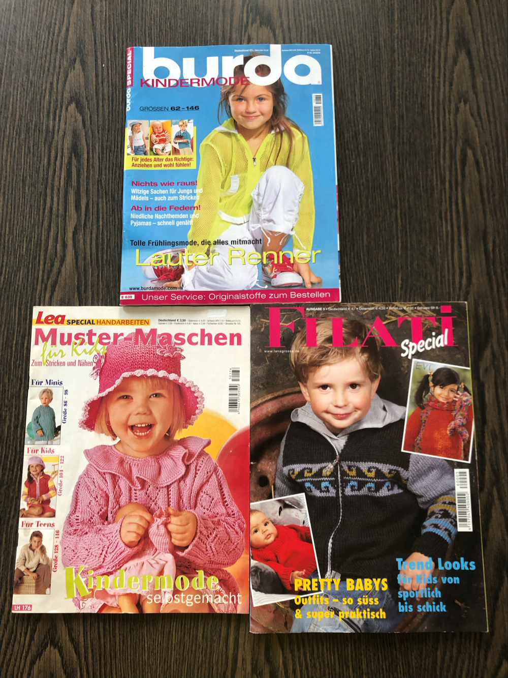3 Zeitschriften Handarbeit Kindermode
